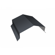 Парапетная крышка угольная 150мм 0,5 Satin с пленкой RAL 7024 мокрый асфальт (2м)