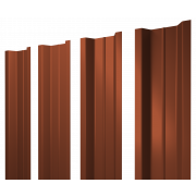 Штакетник П-образный В с прямым резом 0,5 Satin RAL 8004 терракота