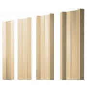Штакетник М-образный А с прямым резом 0,45 PE RAL 1014 слоновая кость