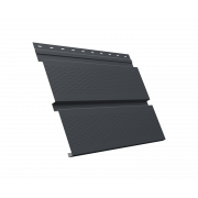 Софит металлический Квадро Брус с перфорацией 0,5 Satin с пленкой RAL 7024 мокрый асфальт
