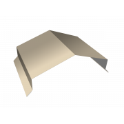 Парапетная крышка угольная 200мм 0,5 Satin с пленкой RAL 1015 светлая слоновая кость (2,5м)