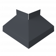 Угол отлива внешний 50 0,45 Drap TX с пленкой RAL 7024 мокрый асфальт