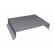 Парапетная крышка прямая 250мм 0,4 PE с пленкой RAL 7004 сигнальный серый (2м)