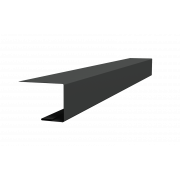 Планка завершающая фальц 0,5 Velur X RAL 7016 антрацитово-серый (2м)