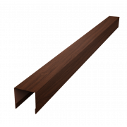 Планка вертикальная лицевая для горизонтального монтажа штакетника 0,45 Print Elite Choco Wood TwinColor (2,5м)