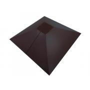 Колпак на столб под фонарь 390х390мм 0,45 Drap с пленкой RAL 7024 мокрый асфальт