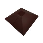 Колпак на столб под фонарь 390х390мм 0,45 PE с пленкой RAL 8017 шоколад