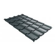 Металлочерепица камея 0,5 Satin RAL 7016 антрацитово-серый