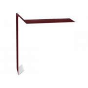 Планка ветровая для мягкой кровли 130х25х100 0,5 Satin Matt RAL 3005 красное вино (3м)