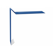 Планка ветровая для мягкой кровли 130х25х100 0,45 PE с пленкой RAL 5002 ультрамариново-синий (2м)