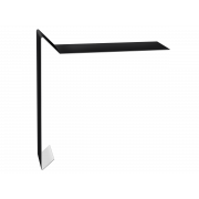 Планка ветровая для мягкой кровли 130х25х100 0,5 Satin Matt RAL 9005 черный (3м)