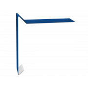 Планка ветровая для мягкой кровли 130х25х100 0,5 Satin с пленкой RAL 5005 сигнальный синий (3м)