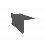 Планка ветровая с отгибом для мягкой кровли 100х20х70 0,45 PE с пленкой RAL 7005 мышино-серый (2м)