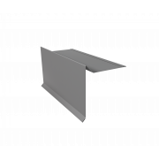 Планка ветровая с отгибом для мягкой кровли 100х20х70 0,45 PE с пленкой RAL 9006бело-алюминиевый (3м)