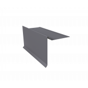 Планка ветровая с отгибом для мягкой кровли 100х20х70 0,45 PE с пленкой RAL 7004 сигнальный серый (3м)