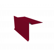 Планка ветровая с отгибом для мягкой кровли 100х20х70 0,45 PE с пленкой RAL 3003 рубиново-красный (2м)