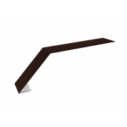 Планка карнизная для мягкой кровли 100х60 0,5 Satin с пленкой RAL 8017 шоколад (3м)