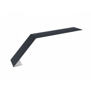 Планка карнизная для мягкой кровли 100х60 0,5 Satin с пленкой RAL 7024 мокрый асфальт (2м)