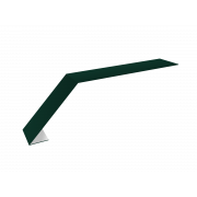 Планка карнизная для мягкой кровли 100х60 0,5 Satin с пленкой RAL 6005 зеленый мох (3м)