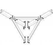 Кронштейн под гасительную сетку RAL 6005 угловой