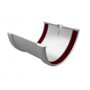 Соединитель желобов Классика 120 ПВХ Grand Line белый (RAL 9003)