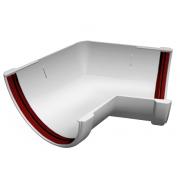 Угол желоба 135 град.Классика 120 ПВХ Grand Line белый (RAL 9003)