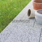 Бордюр садовый Steingot Granit Premium 1000х200х80мм Bianco Nero частичный прокрас