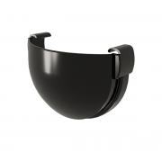 Заглушка желоба Дизайн 135 ПВХ GL черный (RAL 9005)