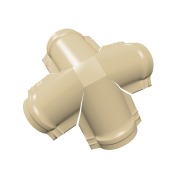 Четверник конька малого полукруглого 0,45 PE с пленкой RAL 1014 слоновая кость