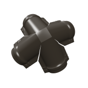 Четверник конька малого полукруглого 0,45 PE с пленкой RR 32 темно-коричневый