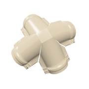 Четверник конька малого полукруглого 0,45 PE с пленкой RAL 1015 светлая слоновая кость