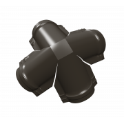 Четверник конька малого полукруглого 0,5 Satin Matt с пленкой RR 32 темно-коричневый