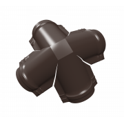 Четверник конька малого полукруглого 0,5 Satin Matt с пленкой RAL 8017 шоколад