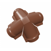 Четверник конька полукруглого 0,45 Drap TX с пленкой RAL 8004 терракота