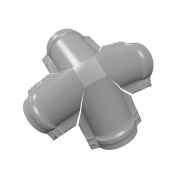 Четверник конька полукруглого 0,45 Drap TX с пленкой RAL 7004 сигнальный серый