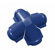 Четверник конька полукруглого 0,45 PE с пленкой RAL 5002 ультрамариново-синий