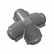 Четверник конька полукруглого 0,45 PE с пленкой RAL 7005 мышино-серый