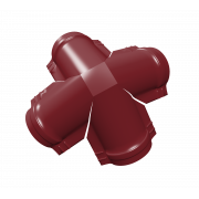 Четверник конька полукруглого 0,45 PE с пленкой RAL 3003 рубиново-красный