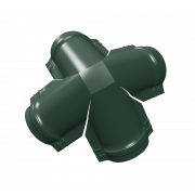 Четверник конька полукруглого 0,5 Satin Matt с пленкой RAL 6005 зеленый мох