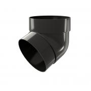 Колено трубы 67 град. ПВХ GL черное (RAL 9005)