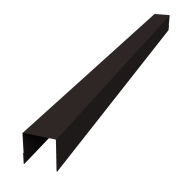 Планка вертикальная обратная Palermo 0,45 Drap-double TX RAL 9005 черный (2,5м)