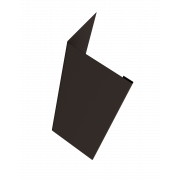 Нащельник (для калиток и ворот) 25х35 жалюзи Milan, Tokyo, Palermo 0,45 Drap-double TX RR 32 темно-коричневый (L2,5)