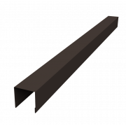 Планка вертикальная лицевая для забора жалюзи Palermo 0,45 Drap-double TX RR 32 темно-коричневый (2,5м)