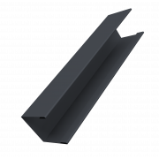 Крышка жалюзи Milan Slim 0,45 Drap-double TX RAL 7024 мокрый асфальт (3м)