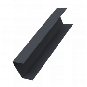 Крышка жалюзи Milan, Tokyo (для калиток, ворот) 0,45 Drap TwinColor с пленкой RAL 7024 мокрый асфальт (2м)