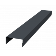 Крышка 45х20 жалюзи Texas 0,45 Drap TwinColor с пленкой RAL 7024 мокрый асфальт (2,5м)