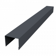 Крышка жалюзи Palermo 0,45 Drap TwinColor с пленкой RAL 7024 мокрый асфальт (2м)