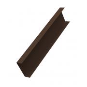 Декоративная накладка на столб универсальная 80х80 для забора жалюзи 0,45 Drap TwinColor с пленкой RAL 8017 шоколад (1,8м)