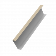 Декоративная накладка на столб универсальная 80х80 для забора жалюзи 0,45 Drap TX RAL 1015 светлая слоновая кость (2м)