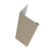 Нащельник (для калиток и ворот) 25х35 жалюзи Milan, Tokyo, Palermo 0,45 Drap TX RAL 1015 светлая слоновая кость (L1,68)